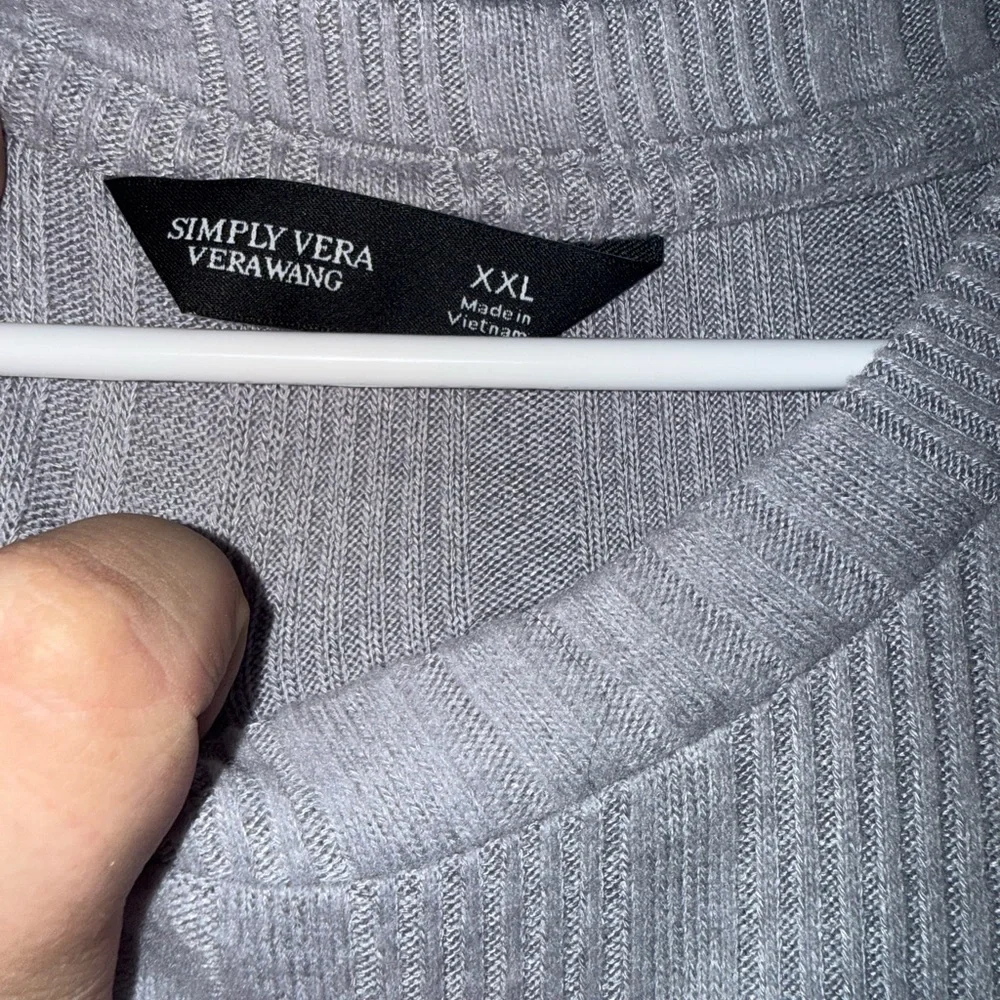 Simply Vera Vera Wang Ribbed Tan Sweater - Picture 2 of 6